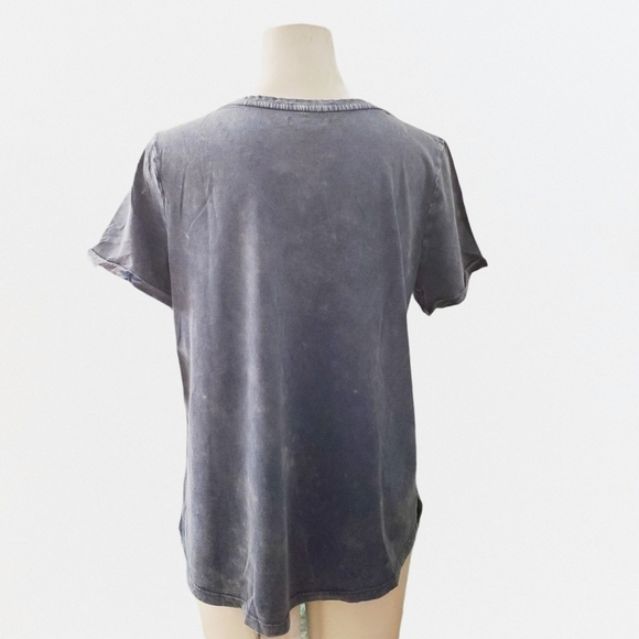 Falls Creek Distressed Blue Short Sleeve Size M - Picture 3 of 9